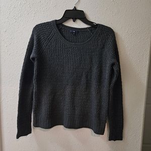 GAP SWEATER WOMENS SMALL GRAY THICK KNIT CREW NECK COMFY LONGSLEEVED BLOUSE TOP